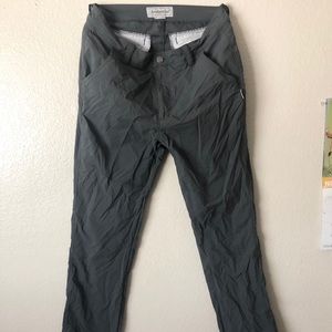 Lightweight Charcoal Nylon Hiking Pants
